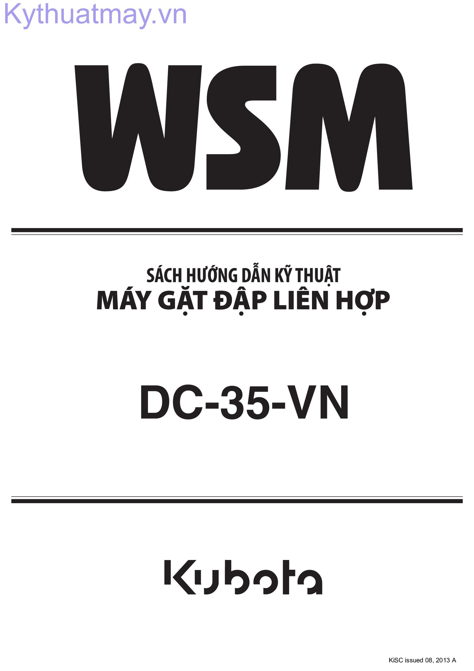 Tài liệu kỹ thuật máy gặt đập liên hợp DC-35-VN